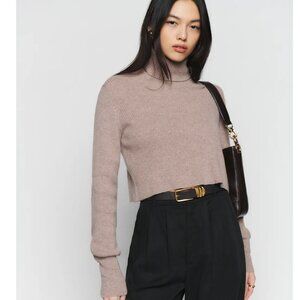 Reformation Luisa Cropped Cashmere Sweater Sz Small